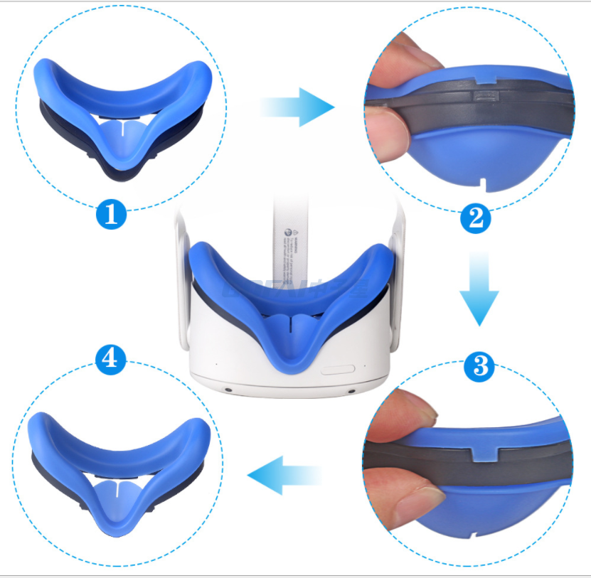 VR-Silikon-Gesichtsmaskenpolster für Oculus Quest 2