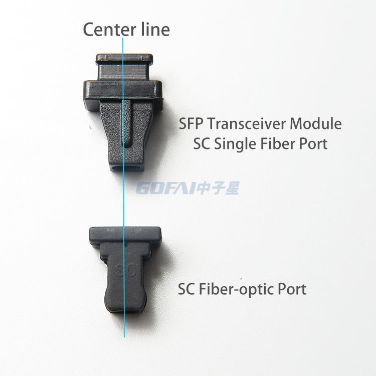 Hochwertiges Silikon-SFP-Transceiver-Modul SC Single Fiber Port Staubkappenstecker