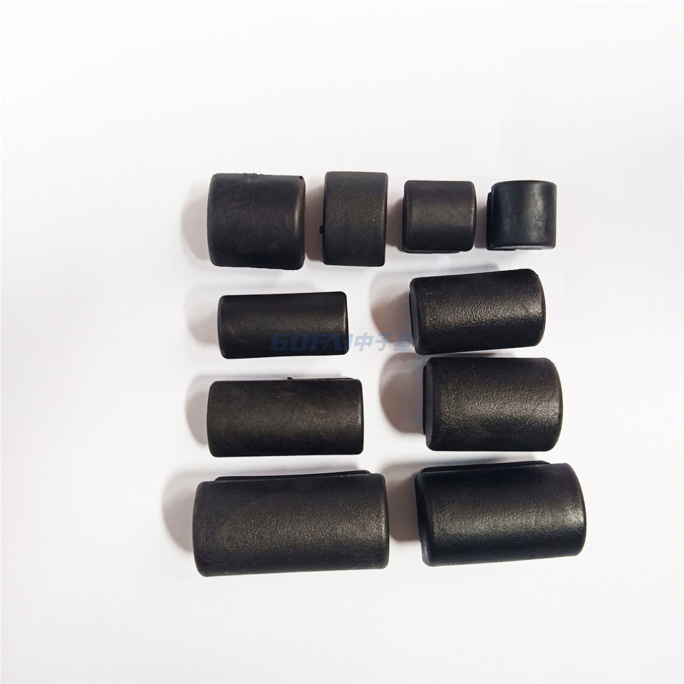 Möbel quadratisch gewölbte Rohre schwarze Kunststoffrohr-Endkappen Rohreinsteckstopfen