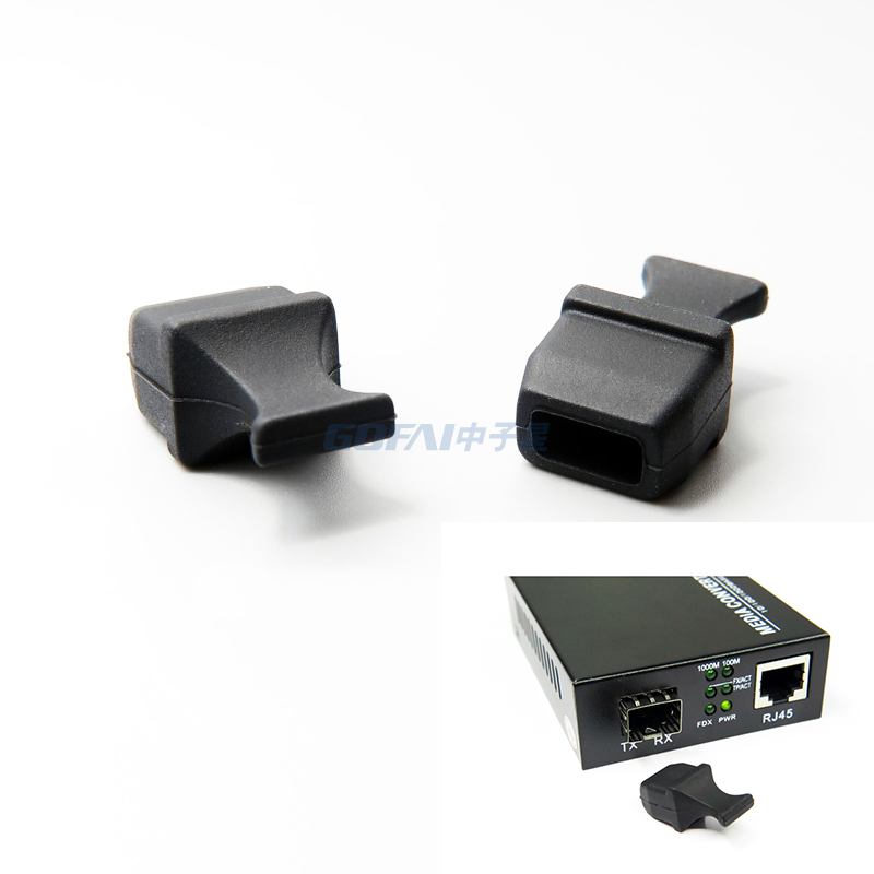 Hochwertiger Silikon-SFP-MPO-Transceiver-Glasfaser-schwarzer Staubschutzstecker